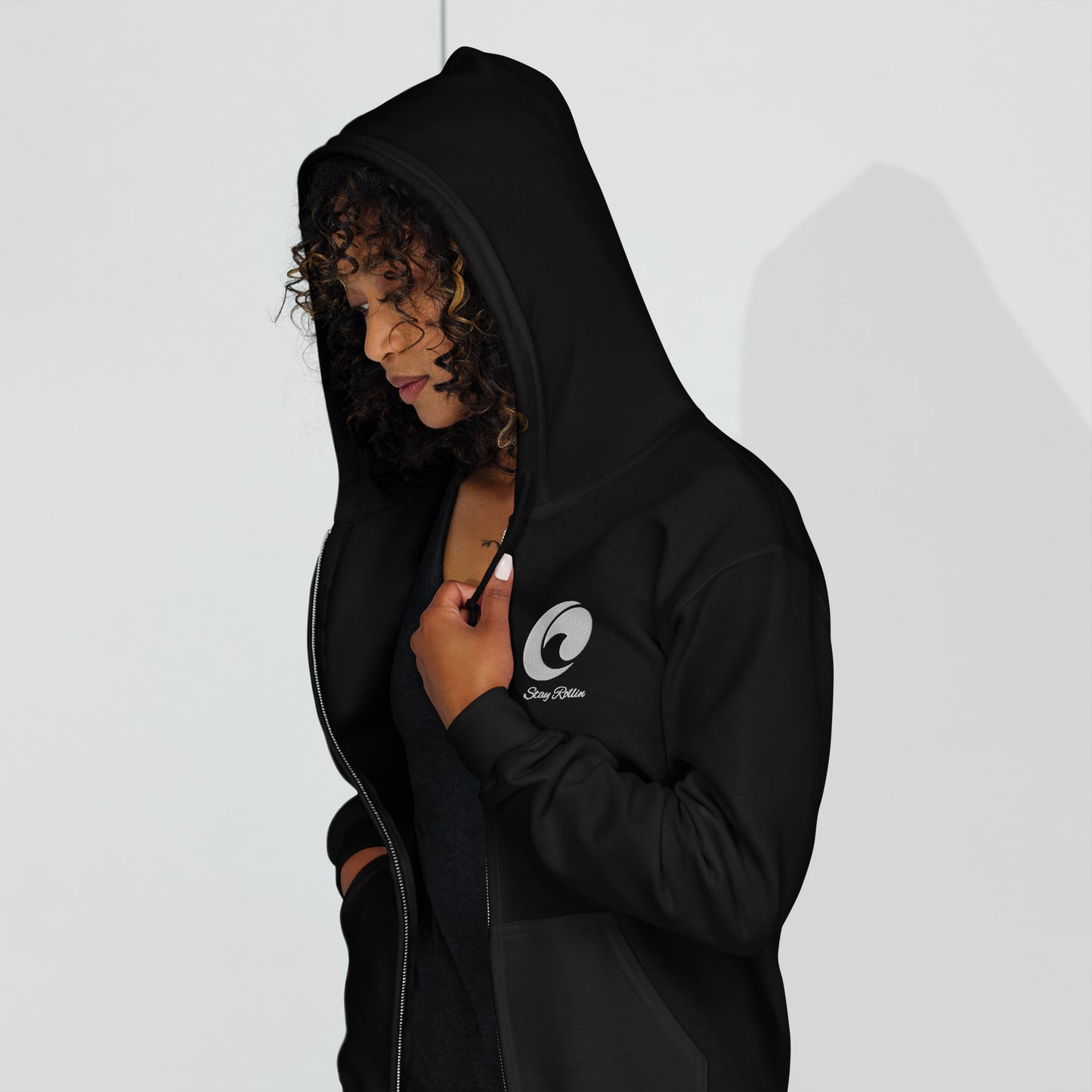 Stay Rollin zip hoodie