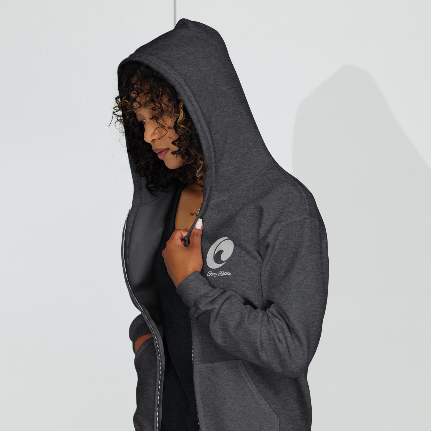 Stay Rollin zip hoodie